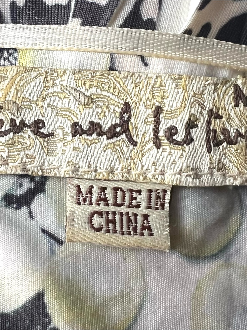 LIVE & LET LIVE Blouse Top Tunic Sublimation Gray Ivory Gold Beaded Embellished - Picture 8 of 10